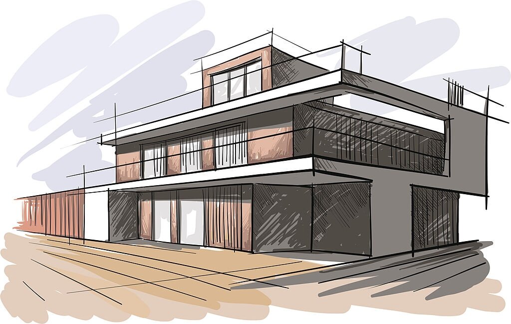 vector illustration of the architectural design